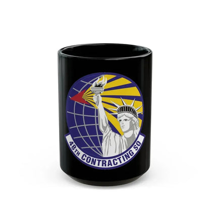 48th Contracting Squadron (U.S. Air Force) Black Coffee Mug 15oz - Go Mug Yourself