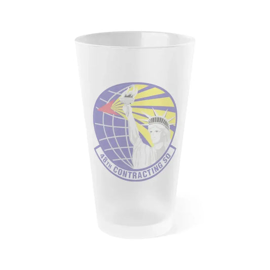 48th Contracting Squadron (U.S. Air Force) Frosted Pint Glass 16oz Default Title - Go Mug Yourself