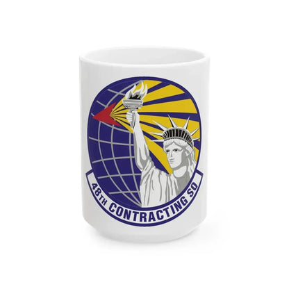 48th Contracting Squadron (U.S. Air Force) White Coffee Mug 15oz - Go Mug Yourself