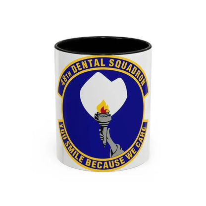 48th Dental Squadron (U.S. Air Force) Accent Coffee Mug 11oz Black - Go Mug Yourself