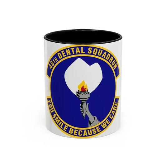 48th Dental Squadron (U.S. Air Force) Accent Coffee Mug 11oz Black - Go Mug Yourself