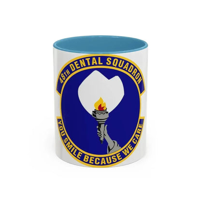48th Dental Squadron (U.S. Air Force) Accent Coffee Mug 11oz Light Blue - Go Mug Yourself
