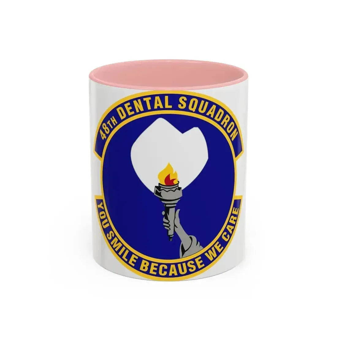 48th Dental Squadron (U.S. Air Force) Accent Coffee Mug 11oz Pink - Go Mug Yourself