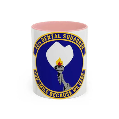 48th Dental Squadron (U.S. Air Force) Accent Coffee Mug 11oz Pink - Go Mug Yourself