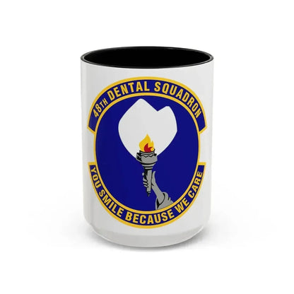 48th Dental Squadron (U.S. Air Force) Accent Coffee Mug 15oz Black - Go Mug Yourself