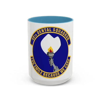 48th Dental Squadron (U.S. Air Force) Accent Coffee Mug 15oz Light Blue - Go Mug Yourself