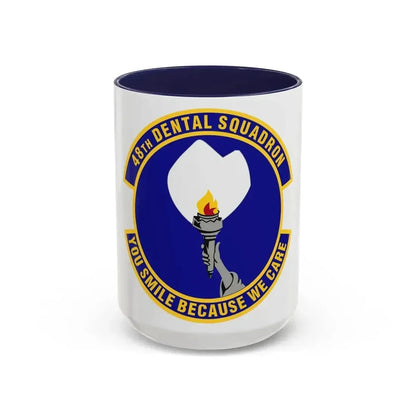 48th Dental Squadron (U.S. Air Force) Accent Coffee Mug 15oz Navy - Go Mug Yourself