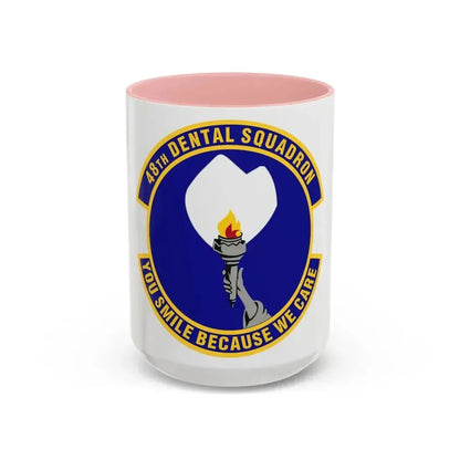 48th Dental Squadron (U.S. Air Force) Accent Coffee Mug 15oz Pink - Go Mug Yourself