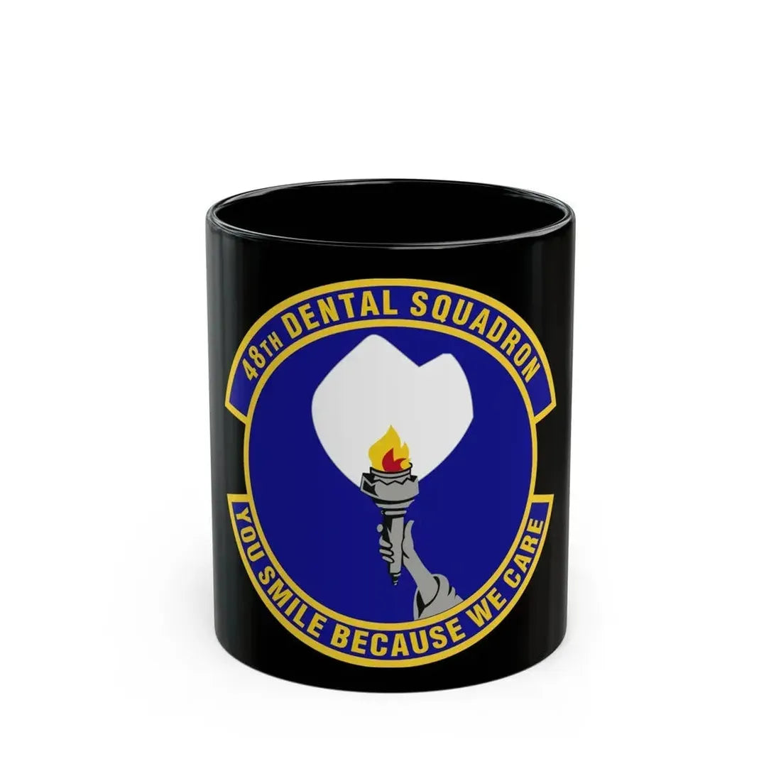 48th Dental Squadron (U.S. Air Force) Black Coffee Mug 11oz - Go Mug Yourself