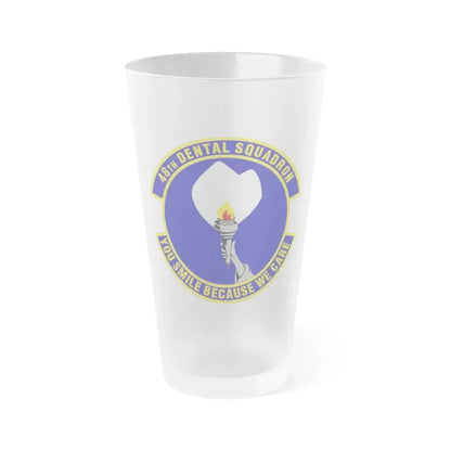 48th Dental Squadron (U.S. Air Force) Frosted Pint Glass 16oz Default Title - Go Mug Yourself