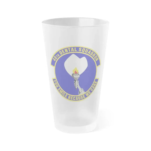 48th Dental Squadron (U.S. Air Force) Frosted Pint Glass 16oz Default Title - Go Mug Yourself