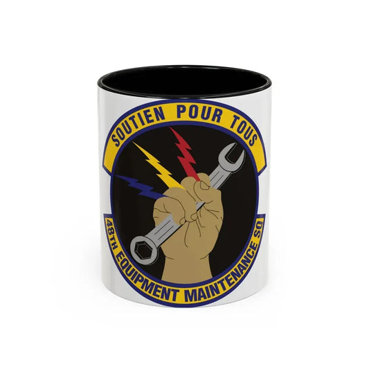 48th Equipment Maintenance Squadron (U.S. Air Force) Accent Coffee Mug 11oz Black - Go Mug Yourself