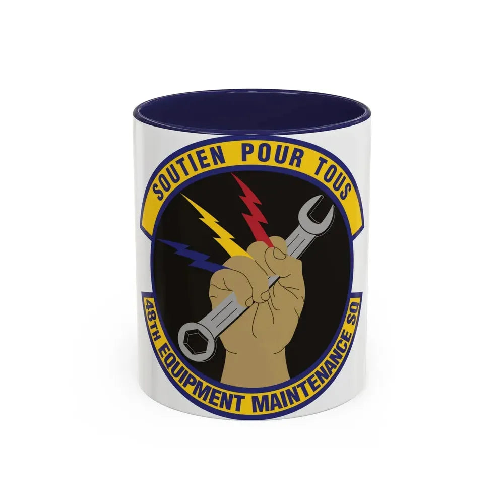 48th Equipment Maintenance Squadron (U.S. Air Force) Accent Coffee Mug 11oz Navy - Go Mug Yourself