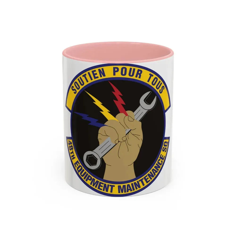 48th Equipment Maintenance Squadron (U.S. Air Force) Accent Coffee Mug 11oz Pink - Go Mug Yourself