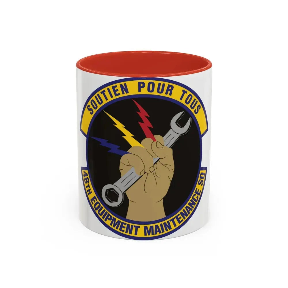 48th Equipment Maintenance Squadron (U.S. Air Force) Accent Coffee Mug 11oz Red - Go Mug Yourself