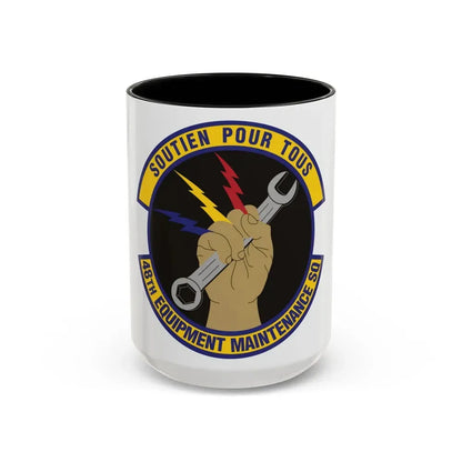 48th Equipment Maintenance Squadron (U.S. Air Force) Accent Coffee Mug 15oz Black - Go Mug Yourself
