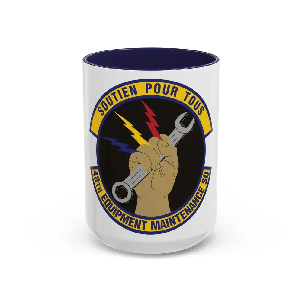 48th Equipment Maintenance Squadron (U.S. Air Force) Accent Coffee Mug 15oz Navy - Go Mug Yourself