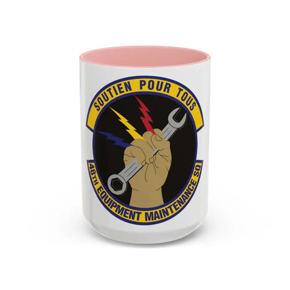 48th Equipment Maintenance Squadron (U.S. Air Force) Accent Coffee Mug 15oz Pink - Go Mug Yourself