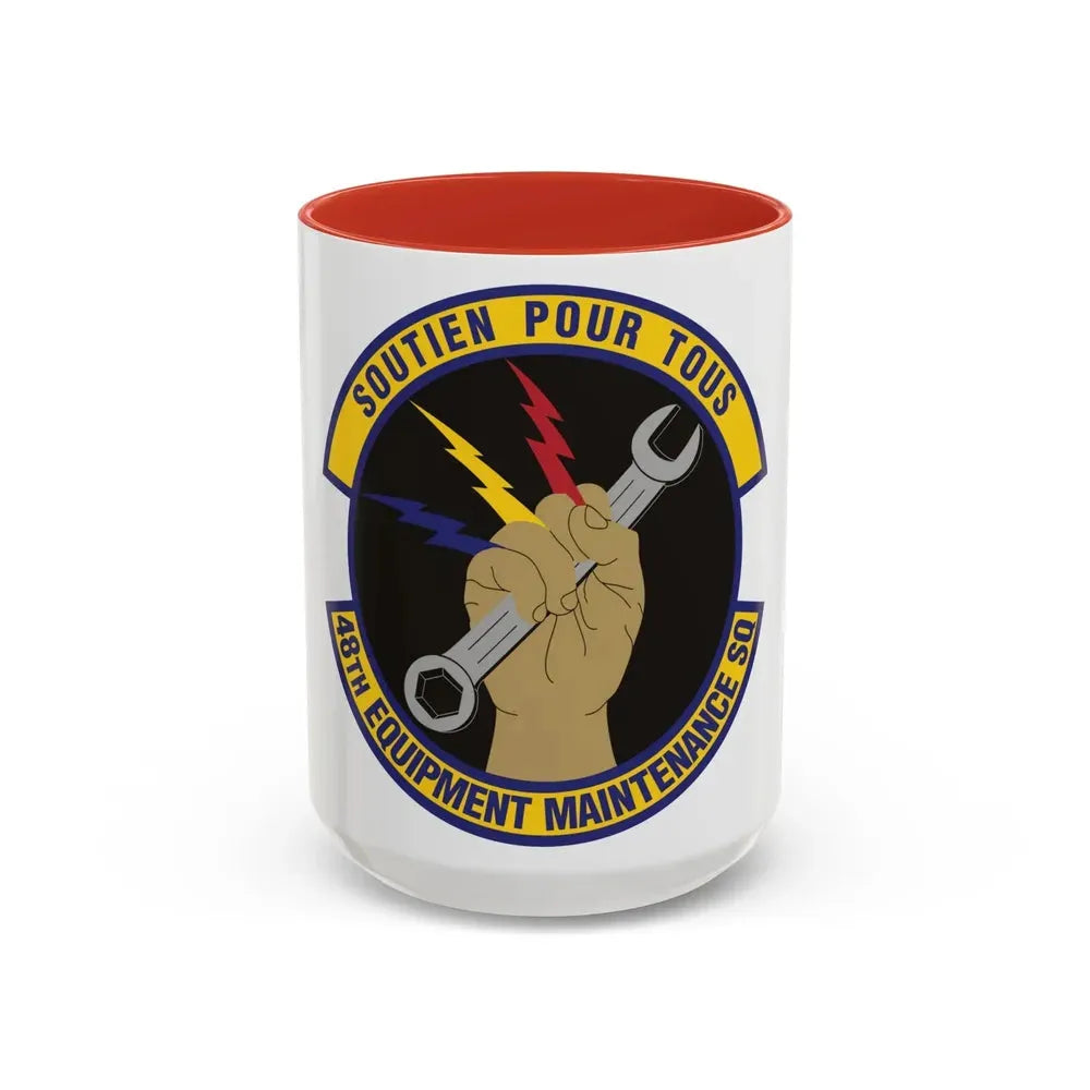 48th Equipment Maintenance Squadron (U.S. Air Force) Accent Coffee Mug 15oz Red - Go Mug Yourself