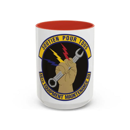48th Equipment Maintenance Squadron (U.S. Air Force) Accent Coffee Mug 15oz Red - Go Mug Yourself
