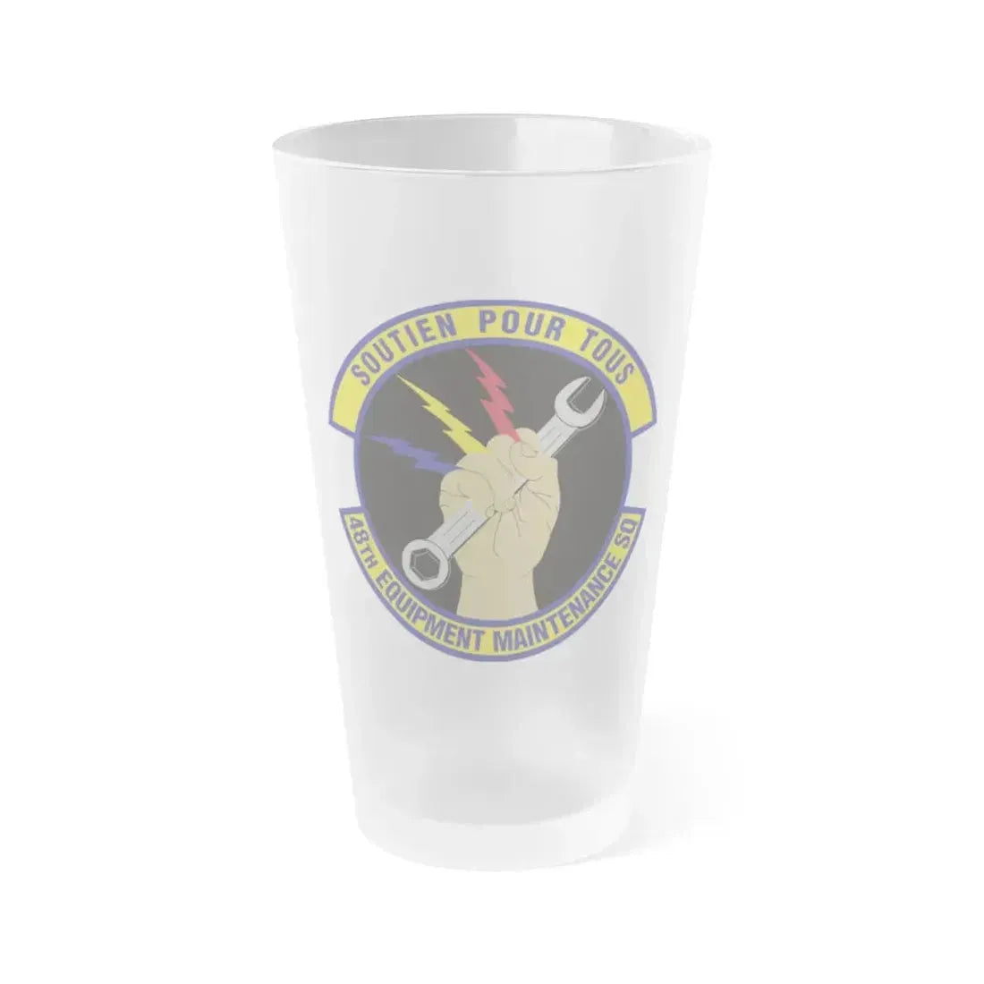 48th Equipment Maintenance Squadron (U.S. Air Force) Frosted Pint Glass 16oz 16oz Frosted - Go Mug Yourself