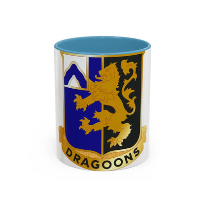 48th Infantry Regiment (U.S. Army) Accent Coffee Mug-11oz-Light Blue-Go Mug Yourself