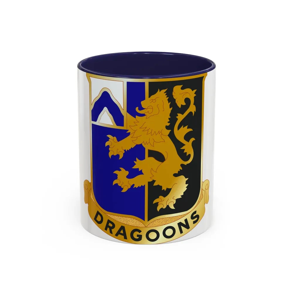 48th Infantry Regiment (U.S. Army) Accent Coffee Mug-11oz-Navy-Go Mug Yourself