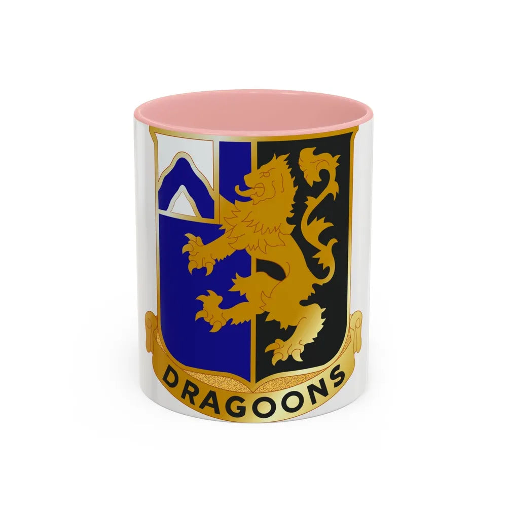 48th Infantry Regiment (U.S. Army) Accent Coffee Mug-11oz-Pink-Go Mug Yourself