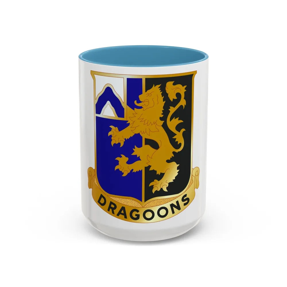 48th Infantry Regiment (U.S. Army) Accent Coffee Mug-15oz-Light Blue-Go Mug Yourself