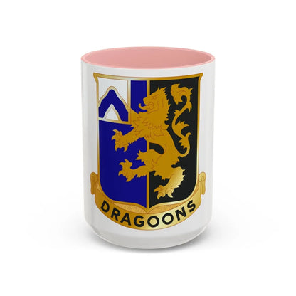 48th Infantry Regiment (U.S. Army) Accent Coffee Mug-15oz-Pink-Go Mug Yourself