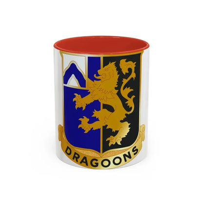48th Infantry Regiment (U.S. Army) Accent Coffee Mug 11oz Red - Go Mug Yourself