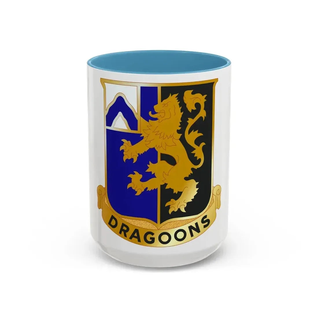48th Infantry Regiment (U.S. Army) Accent Coffee Mug 15oz Light Blue - Go Mug Yourself