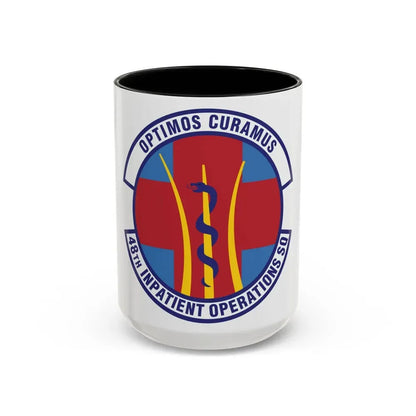 48th Inpatient Operations Squadron (U.S. Air Force) Accent Coffee Mug 15oz Black - Go Mug Yourself