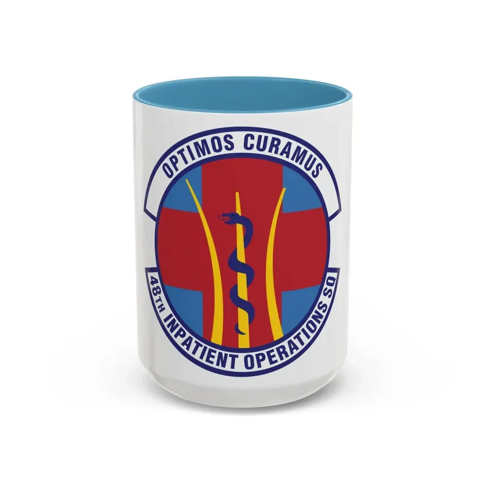48th Inpatient Operations Squadron (U.S. Air Force) Accent Coffee Mug 15oz Light Blue - Go Mug Yourself