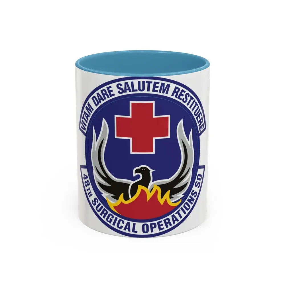 48th Surgical Operations Squadron (U.S. Air Force) Accent Coffee Mug 11oz Light Blue - Go Mug Yourself