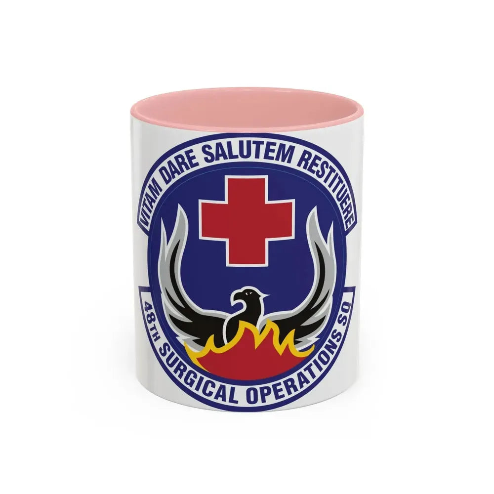 48th Surgical Operations Squadron (U.S. Air Force) Accent Coffee Mug 11oz Pink - Go Mug Yourself