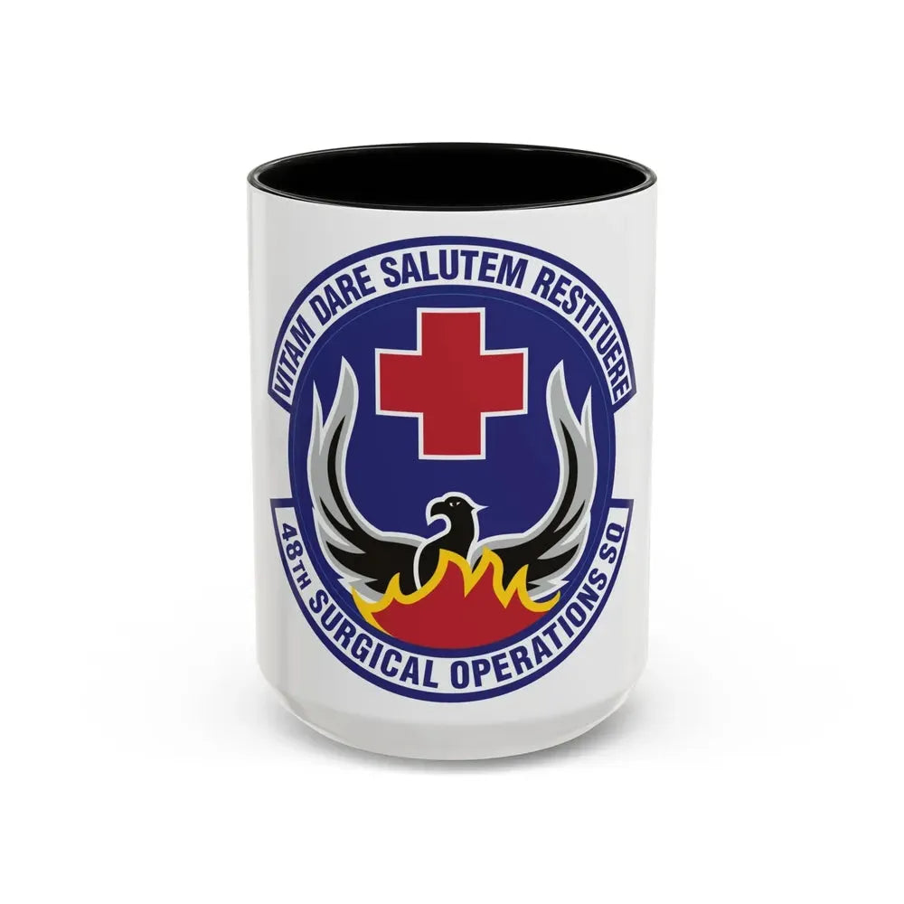 48th Surgical Operations Squadron (U.S. Air Force) Accent Coffee Mug 15oz Black - Go Mug Yourself
