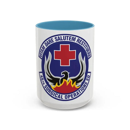 48th Surgical Operations Squadron (U.S. Air Force) Accent Coffee Mug 15oz Light Blue - Go Mug Yourself