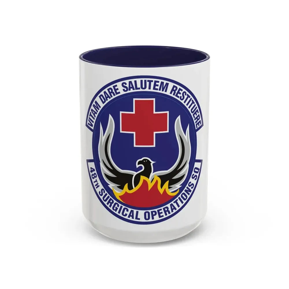48th Surgical Operations Squadron (U.S. Air Force) Accent Coffee Mug 15oz Navy - Go Mug Yourself