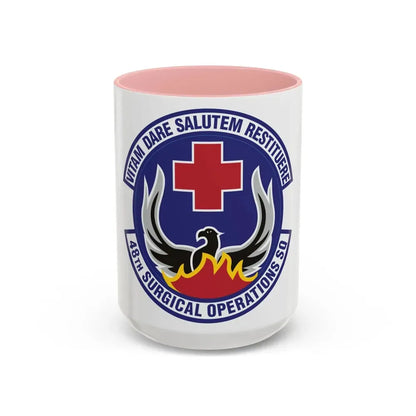 48th Surgical Operations Squadron (U.S. Air Force) Accent Coffee Mug 15oz Pink - Go Mug Yourself