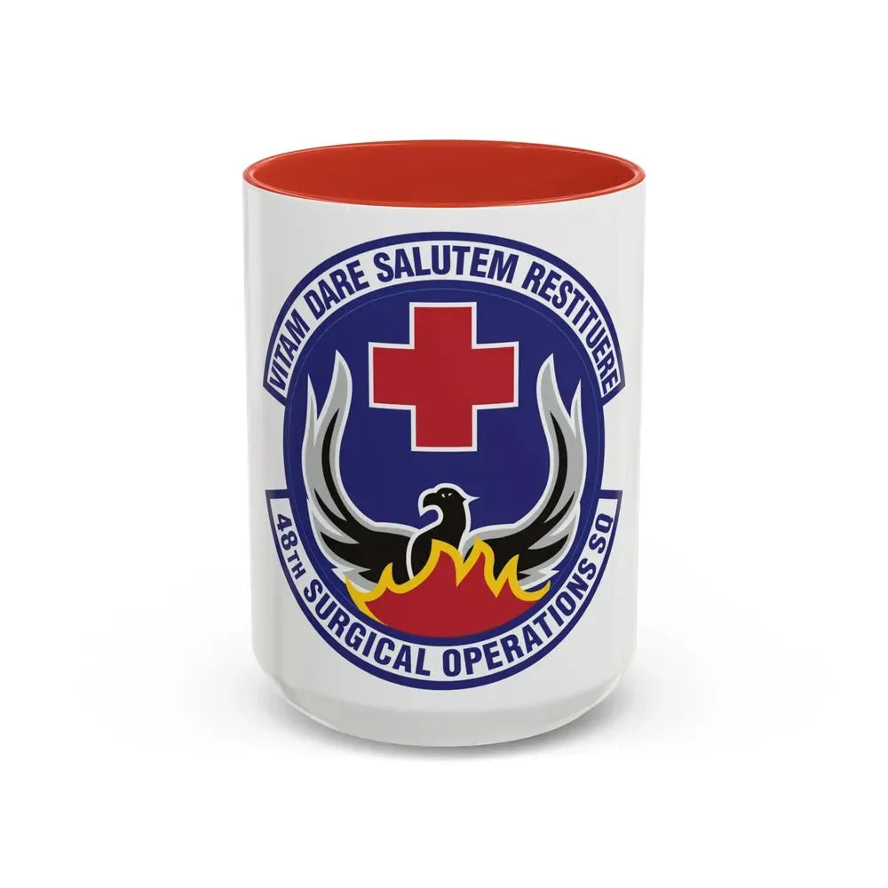48th Surgical Operations Squadron (U.S. Air Force) Accent Coffee Mug 15oz Red - Go Mug Yourself