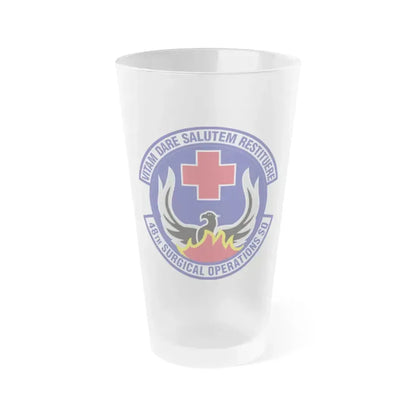 48th Surgical Operations Squadron (U.S. Air Force) Frosted Pint Glass 16oz 16oz Frosted - Go Mug Yourself