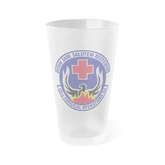 48th Surgical Operations Squadron (U.S. Air Force) Frosted Pint Glass 16oz 16oz Frosted - Go Mug Yourself