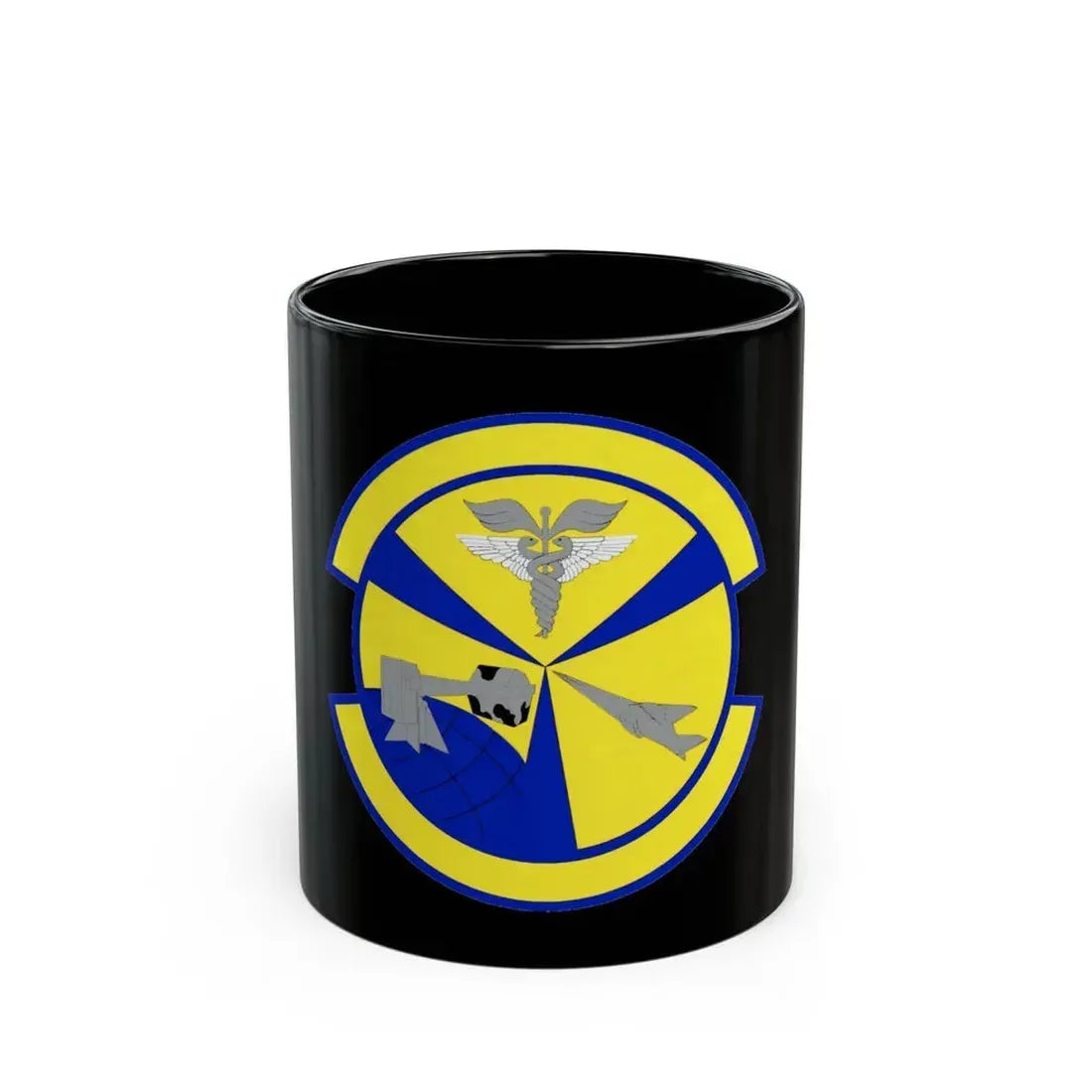 49 Operational Medical Readiness Squadron AETC (U.S. Air Force) Black Coffee Mug 11oz - Go Mug Yourself