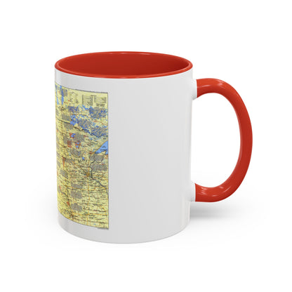 USA - Northern Plains 1 (1986) (Map) Accent Coffee Mug