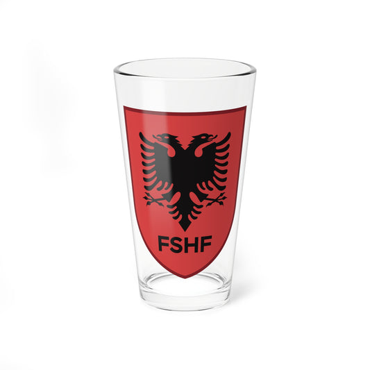 Stema e Fanellës së Kombëtares (Albania) (Coat of Arms) Pint Glass 16oz