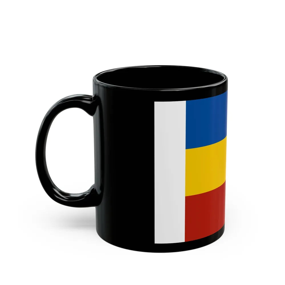 Flag of Rostov Oblast Russia - Black Coffee Mug-Go Mug Yourself