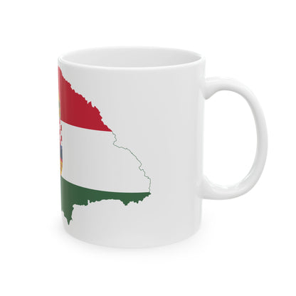 Flag-map of Transleithania 1896-1915 (Hungary) White Coffee Mug