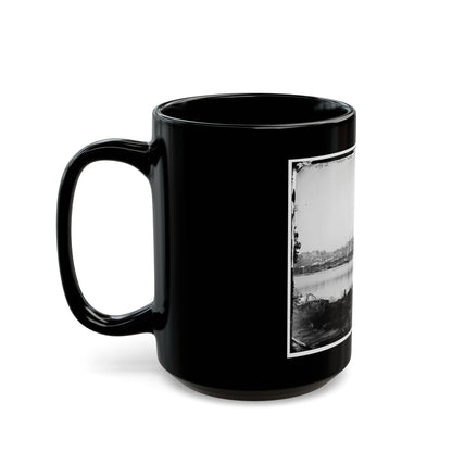 Washington, D.C. Georgetown Waterfront With Sailing Vessels, Seen From Mason's Island (U.S. Civil War) Black Coffee Mug