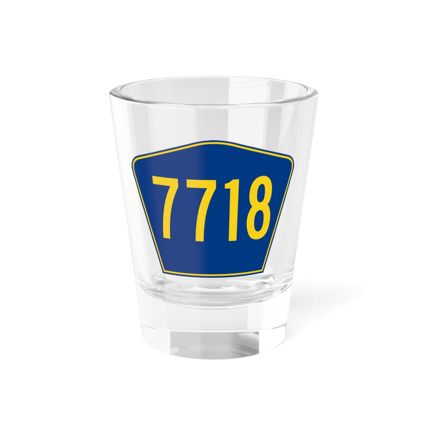 PR secondary 7718 (Puerto Rico) (Road Sign) Shot Glass 1.5oz